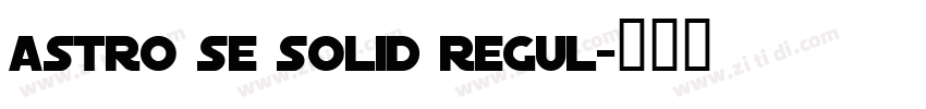 Astro SE Solid Regul字体转换